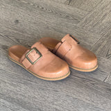 Zilten Tan Leather Mules - Django & Juliette