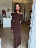 Keeta Maxi Dress Espresso - Runaway the Label