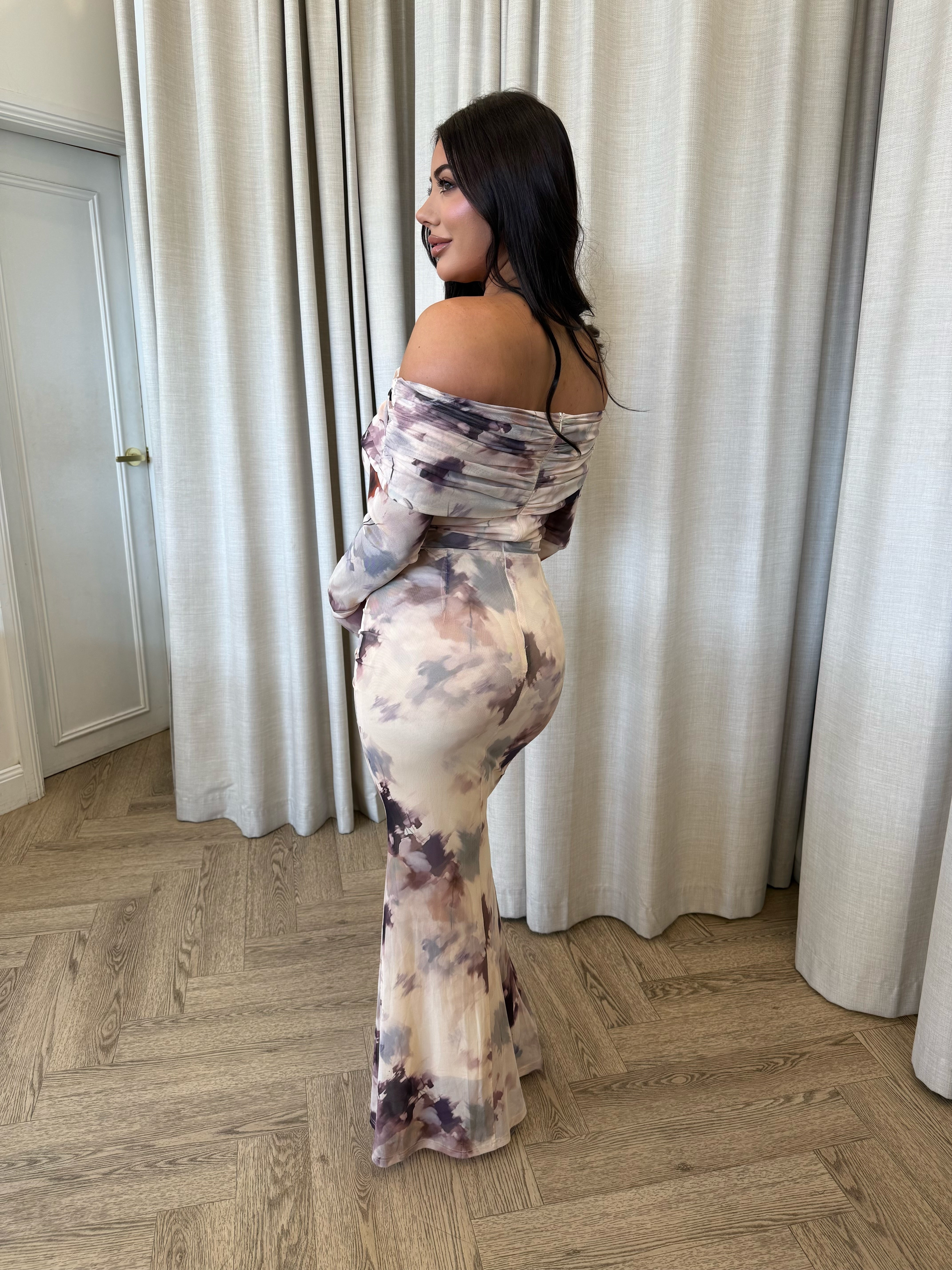 Paige Dress Watercolour Bloom - Elle Zeitoune