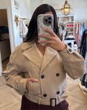 Adaline Crop Trench Coat - Betty Basics