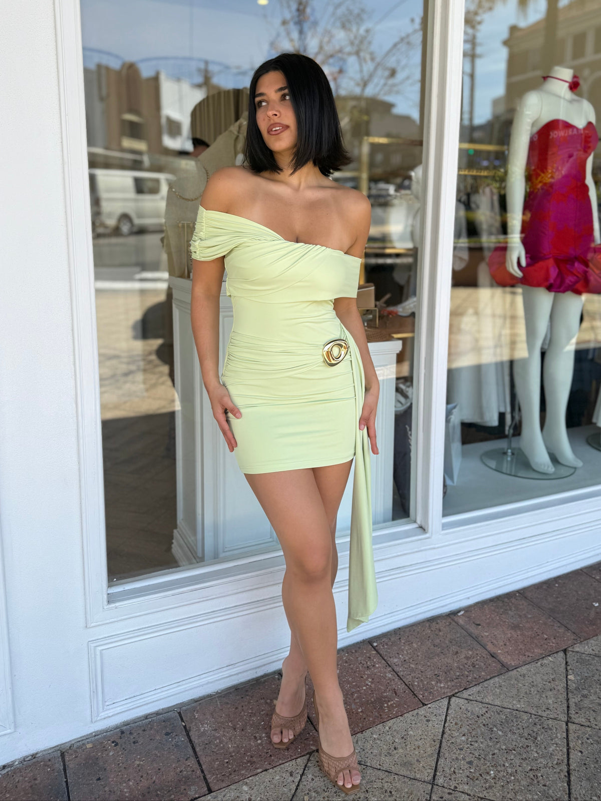 Kassi One Shoulder Mini Dress - Runaway the Label