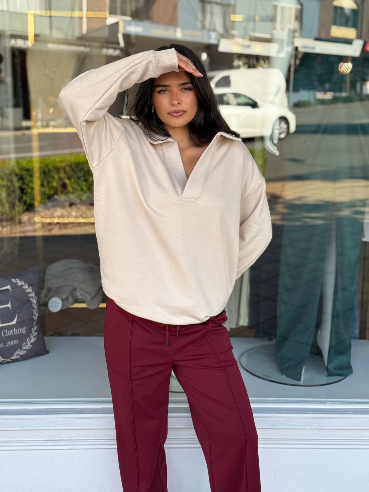 Laurette Oversized Polo Sweater - Runaway The Label