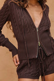 Freyana Hooded Knit Top - Runaway