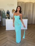 Charlee Dress Turquoise - Elle Zeitoune
