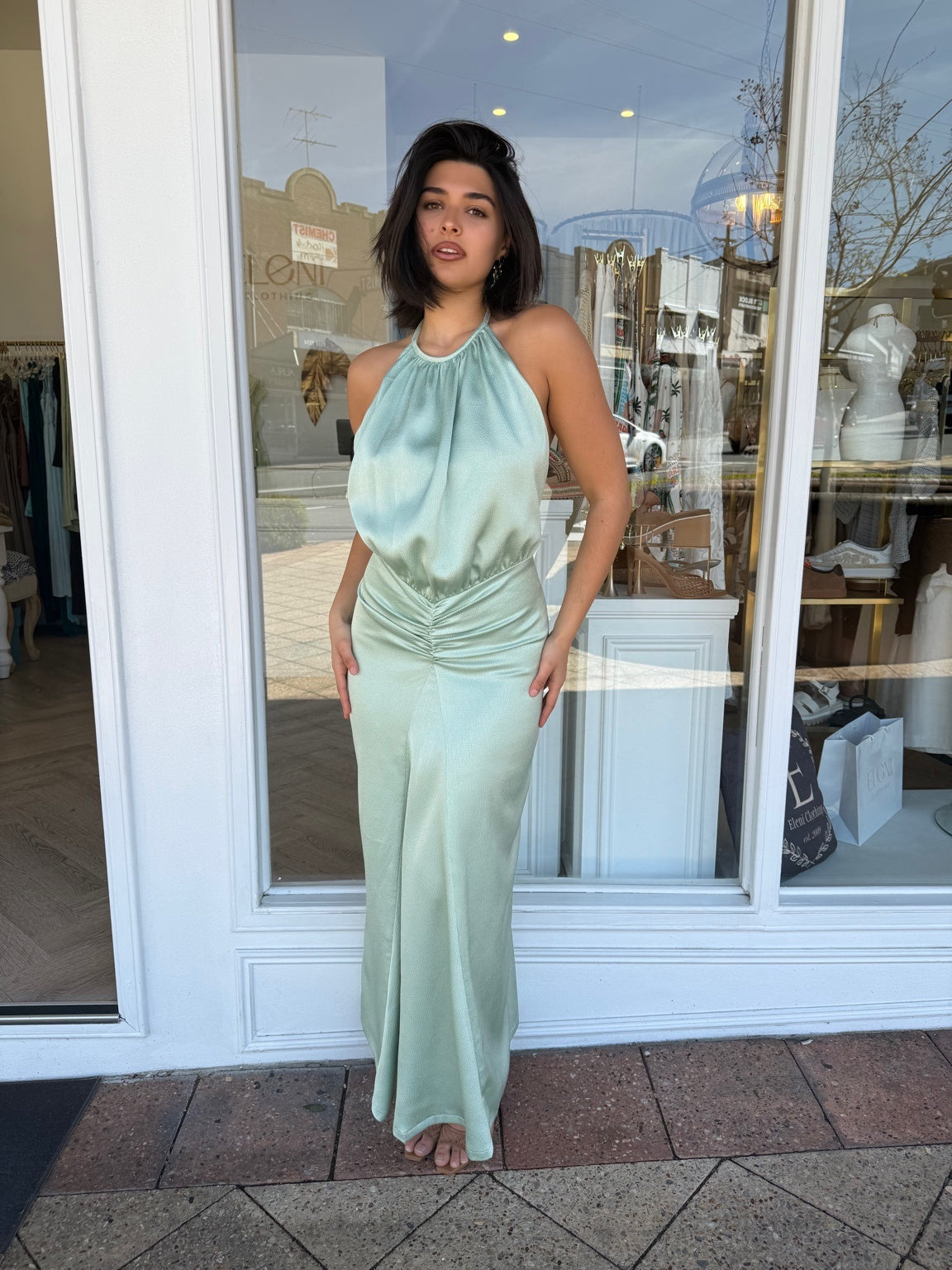 Logan Dress Pastel Mint - Elle Zeitoune