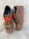 Nelsy Choc Suede/Leather Shoes - Mollini