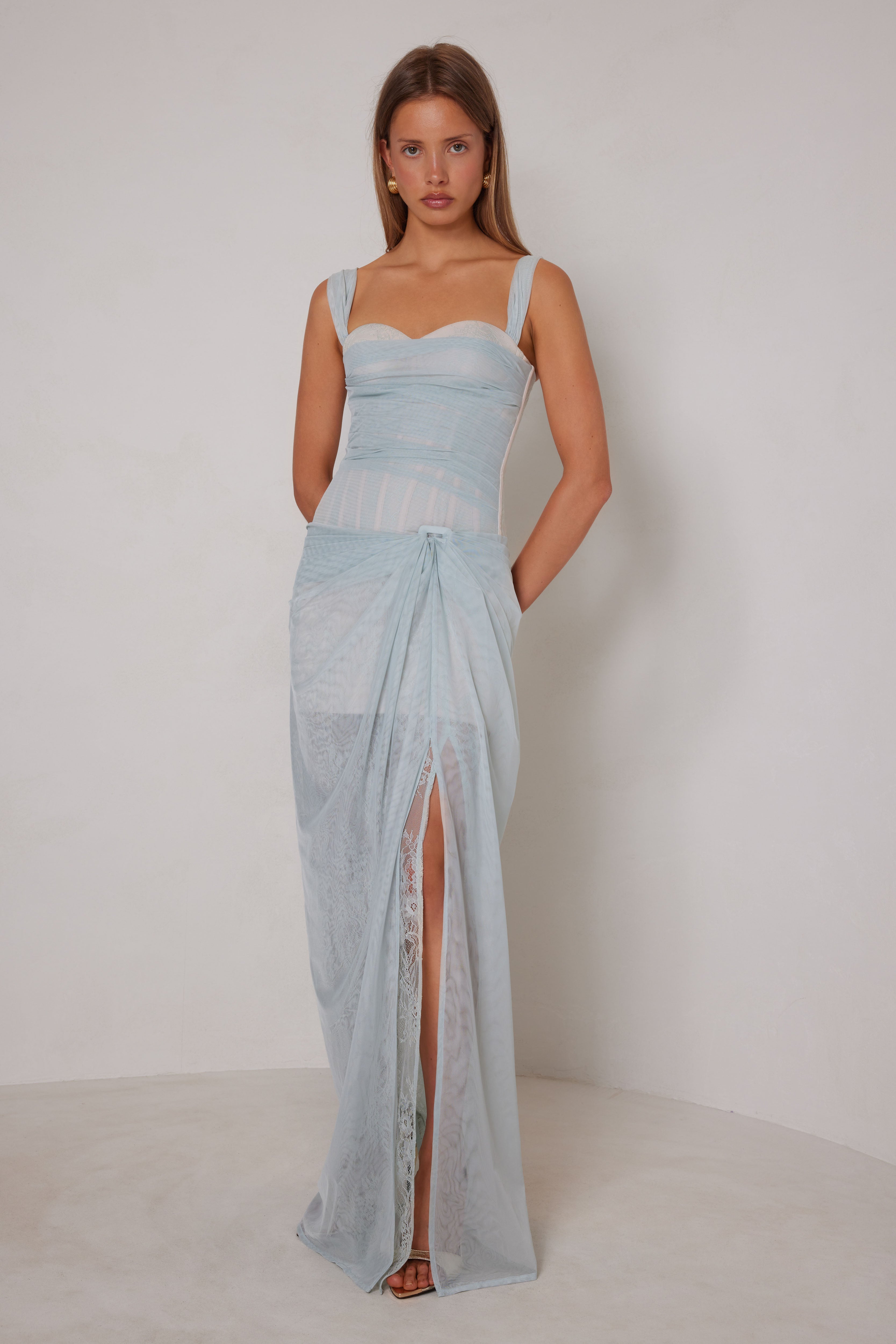 Reign Dress Powder Blue - Elle Zeitoune