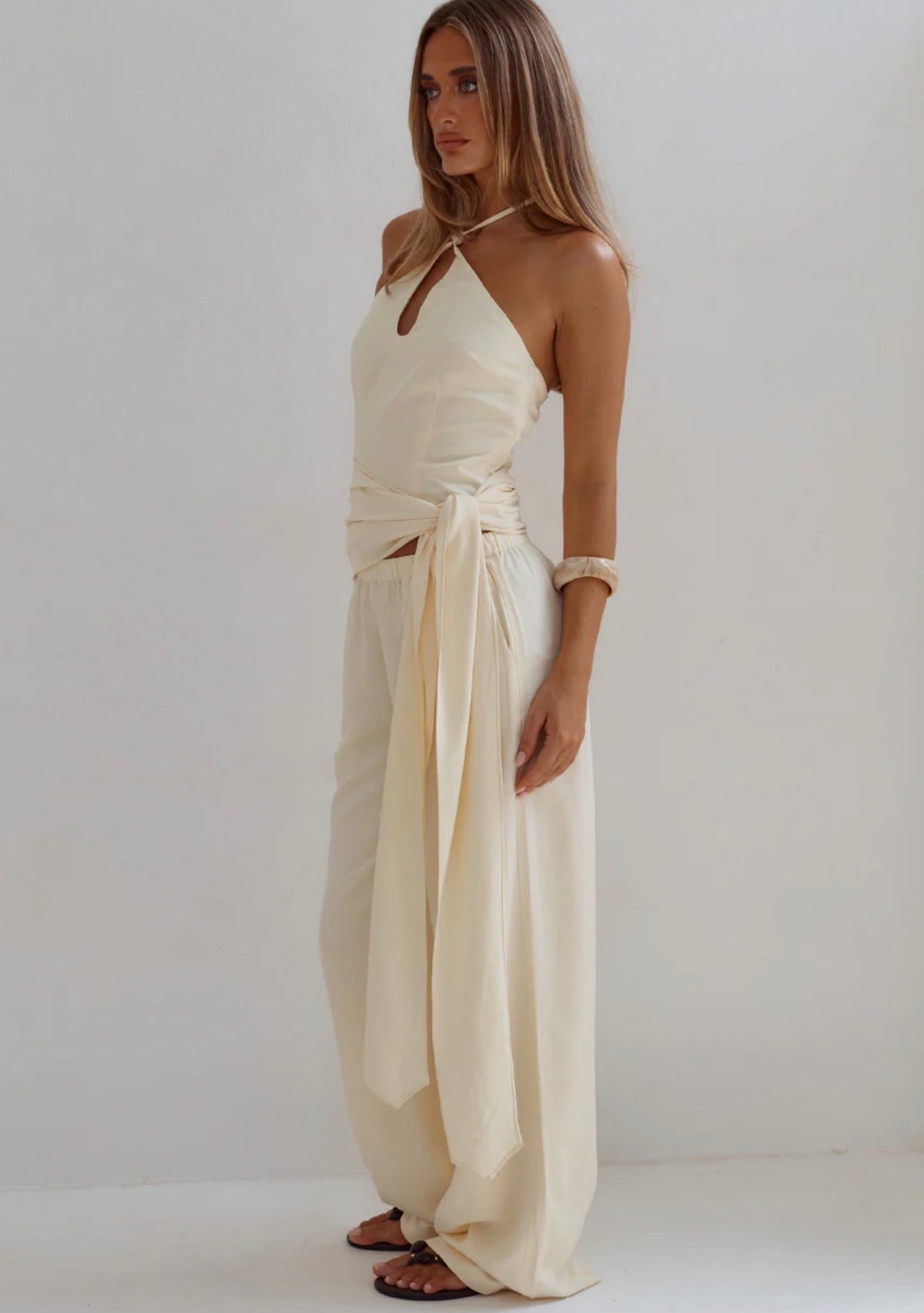 Yara Elasticated wide leg pants  - Runaway The Label