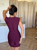 Elena V-Neck Mini Dress - Elliat