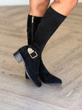 Teca Black Microsuede Boots - Django & Juliette
