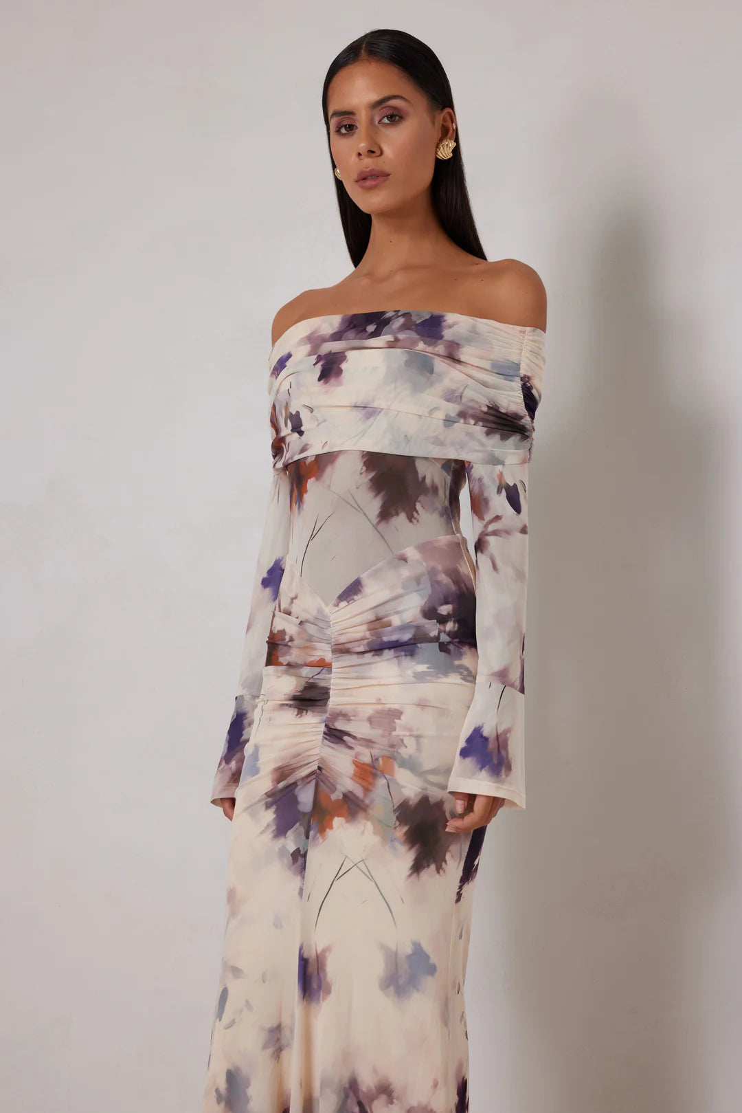 Paige Dress Watercolour Bloom - Elle Zeitoune
