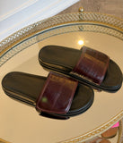 Hyobi Burgundy Embrosesed Leather Shoes - Mollini