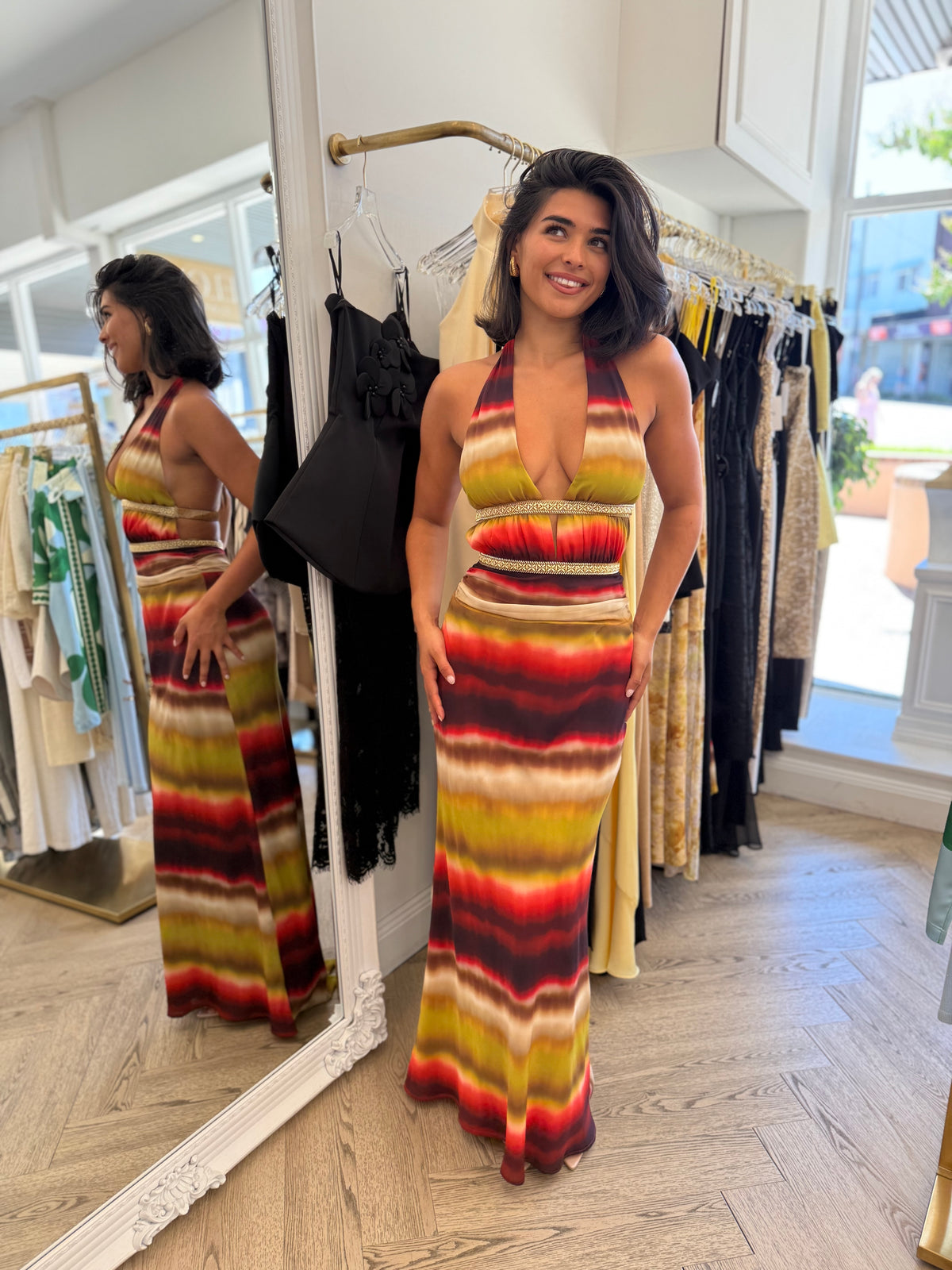 Xylia Halter Low Plunge Maxi Dress - Runaway the Label