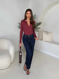 Cali Button Up Bodysuit - Marttini By Lana
