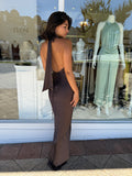Penelope Drape Gown chocolate - Nookie