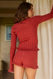 Aurora long Sleeve Knit top - Runaway