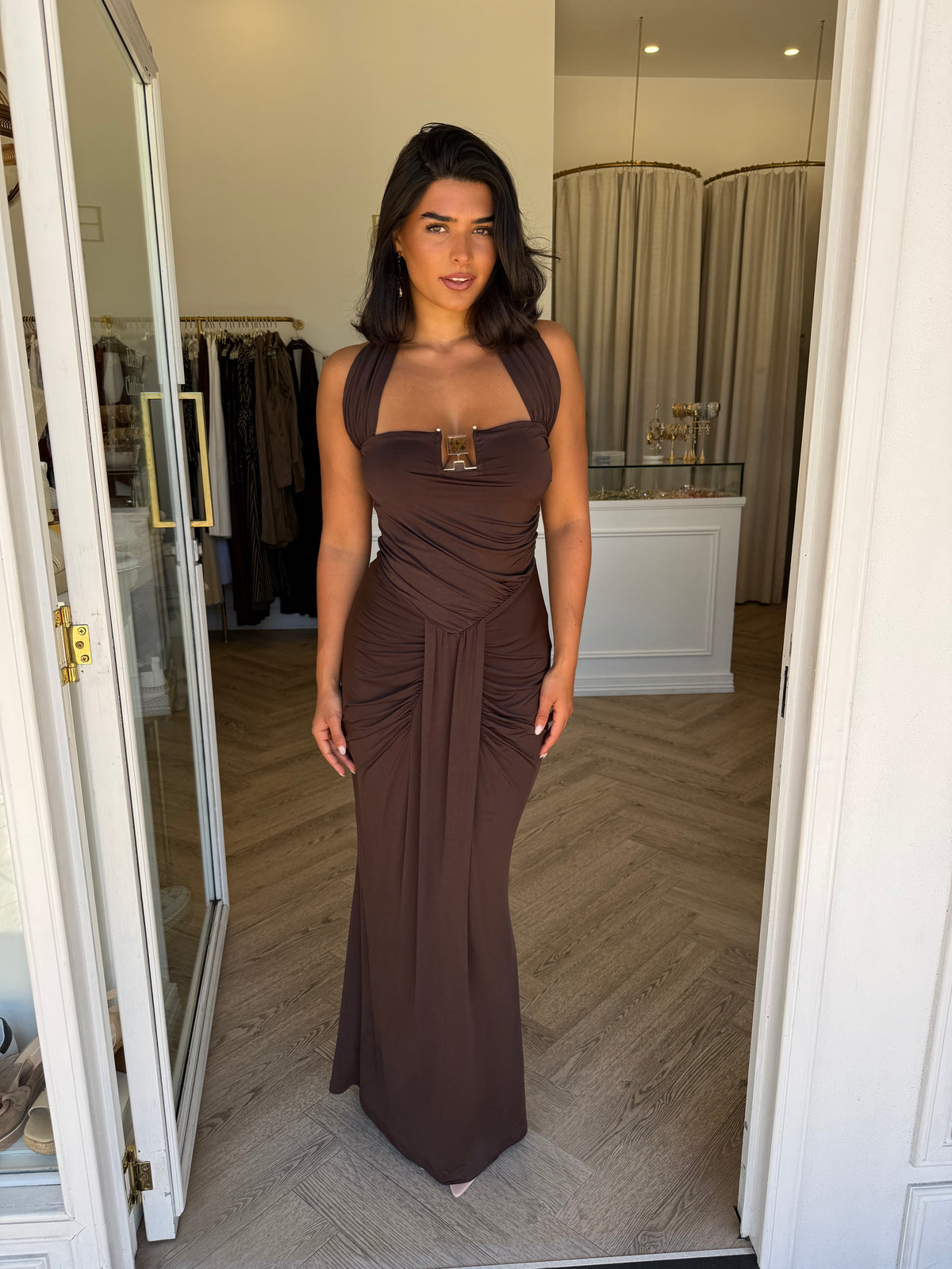 Heidi Dress Espresso - Elle Zeitoune