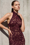 Delphine Lace Halter Gown - Nookie
