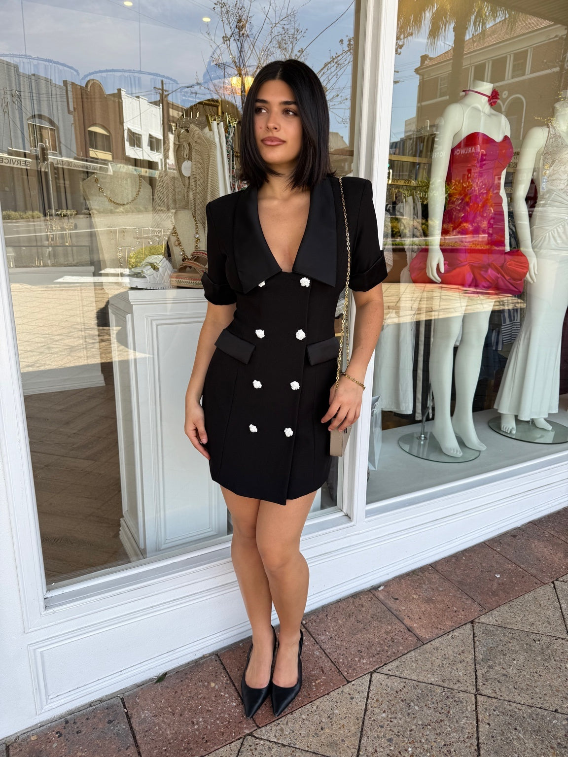 Ruby Short Sleeve Blazer Dress - Elliatt