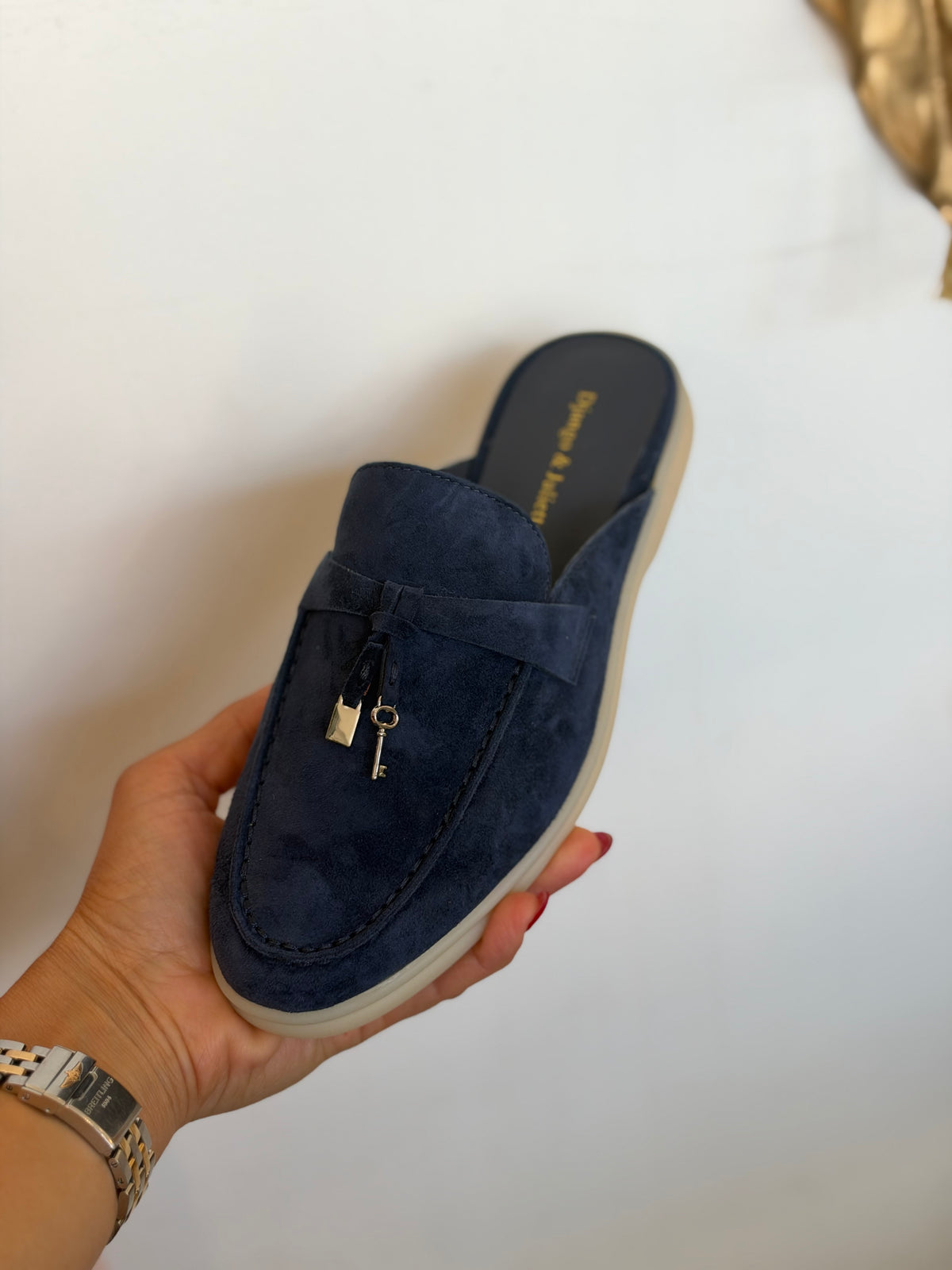 Lizzo Suede Shoes Navy - Django & Juliette