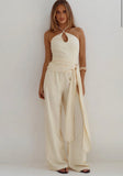 Yara Elasticated wide leg pants  - Runaway The Label