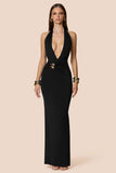 Portia Halter Maxi Black - Nookie
