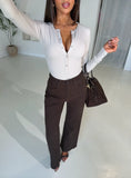 Cali Button Up Bodysuit - Marttini By Lana