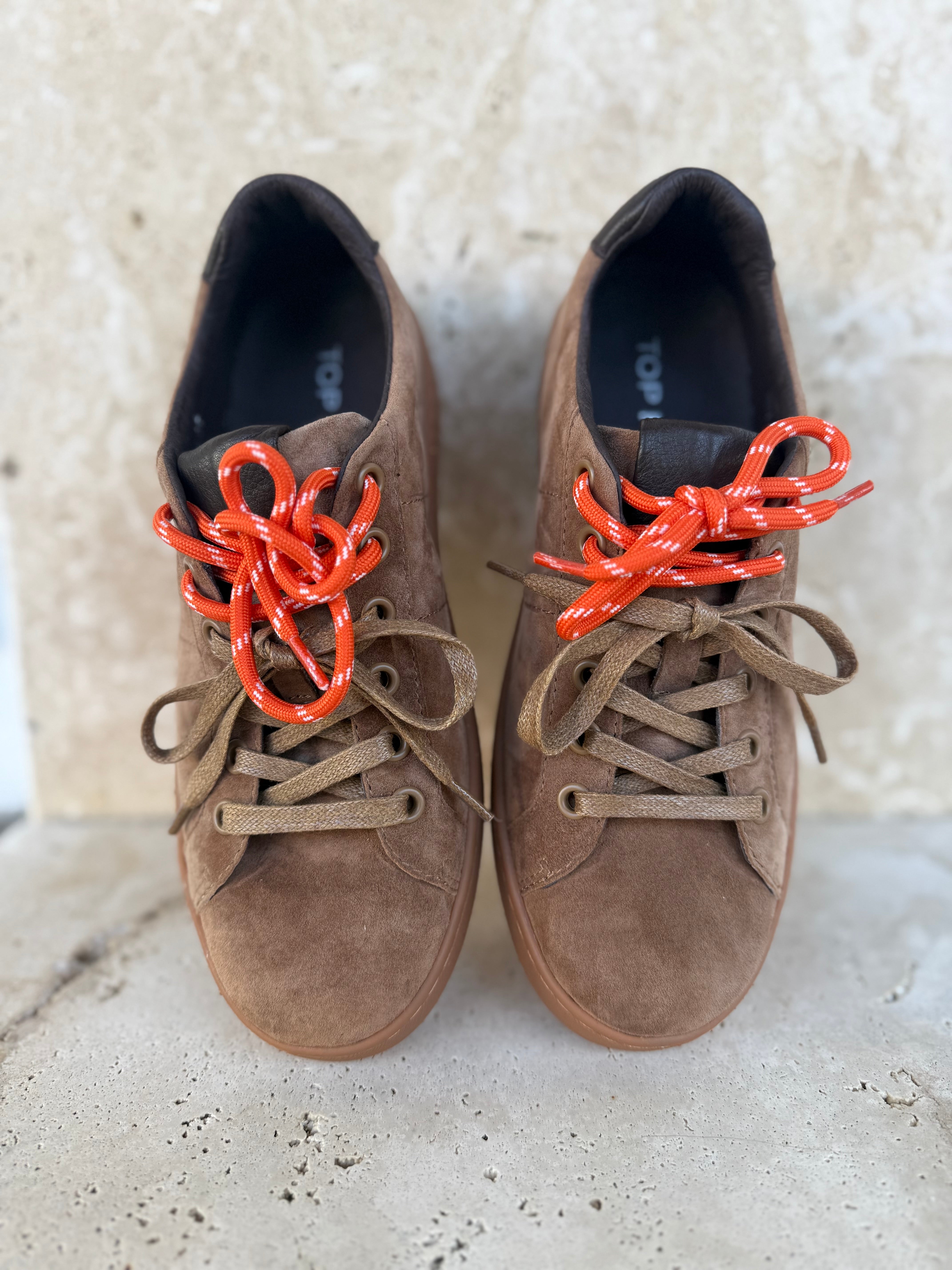 Nelsy Choc Suede/Leather Shoes - Mollini