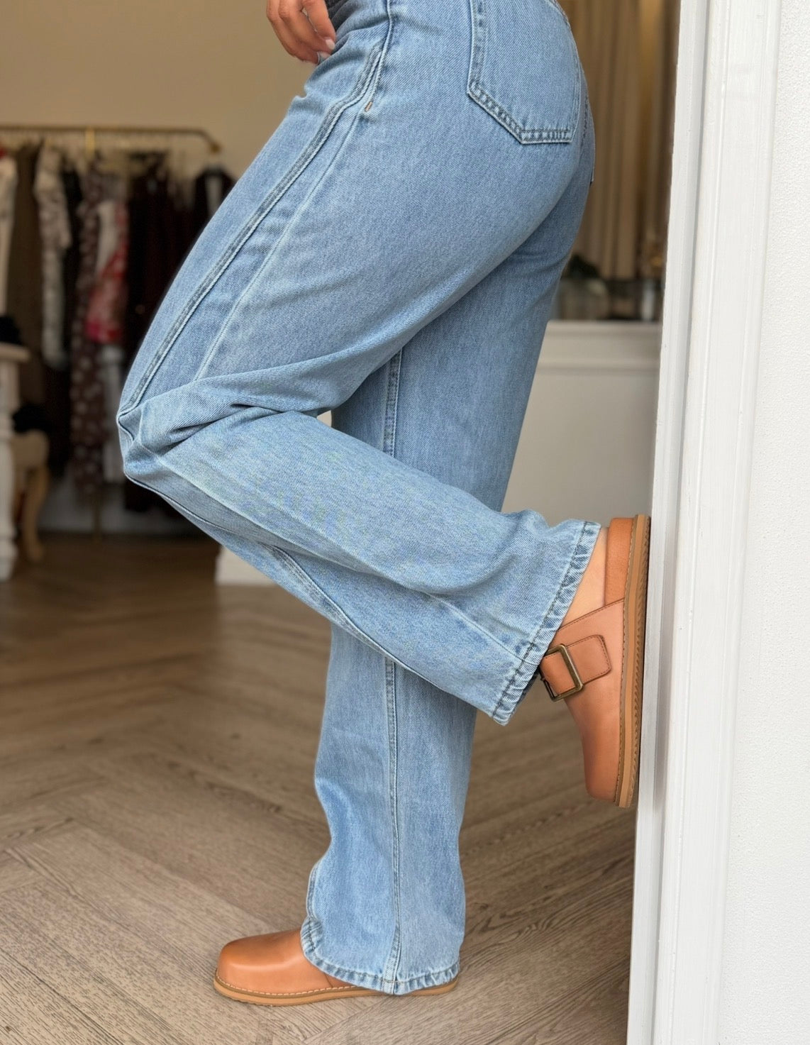 Zilten Tan Leather Mules - Django & Juliette