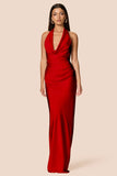 Penelope Drape Gown Cherry - Nookie