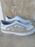 Tabian White Leather Shoes - Django & Juliette