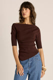Estelle Drape Neck Top - Fate & Becker