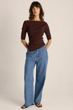 Estelle Drape Neck Top - Fate & Becker