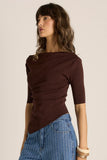 Estelle Drape Neck Top - Fate & Becker