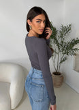 Cali Button Up Bodysuit - Marttini By Lana
