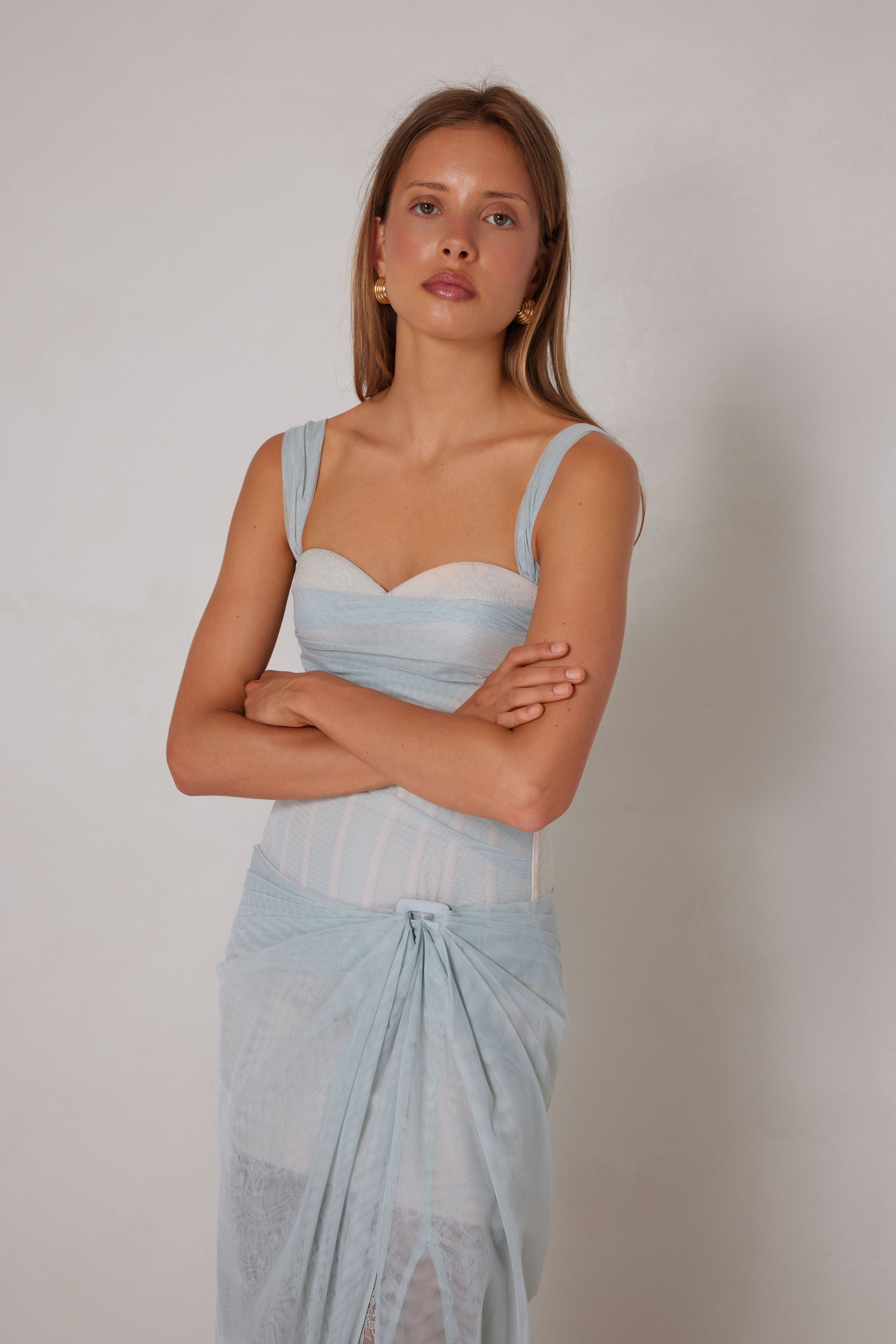 Reign Dress Powder Blue - Elle Zeitoune