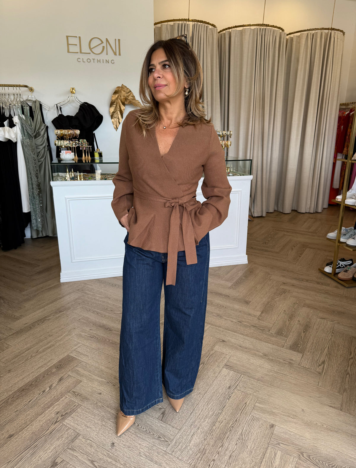 Tiny Dancer Wrap Cardi Cinnamon - Fate & Becker