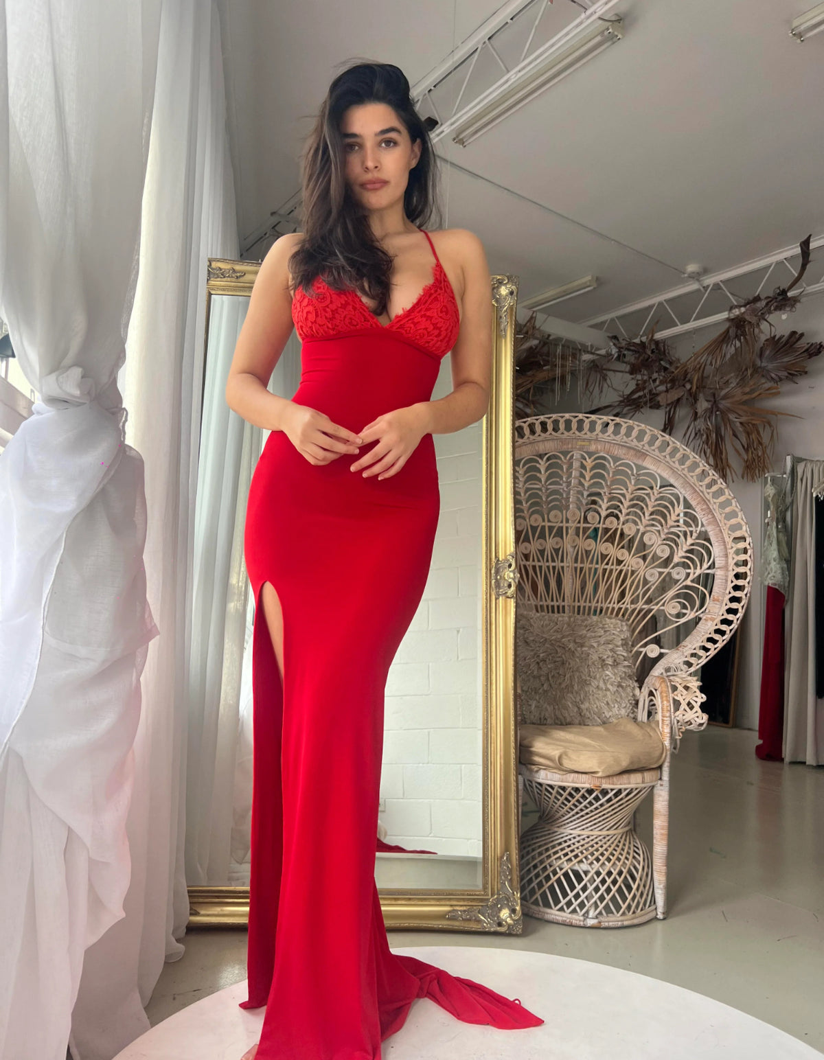 Lacey Gown Red Lacey Gown Red