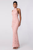 Delphine Lace Halter Gown - Nookie