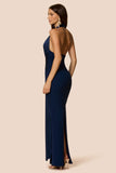 Chiara Halter Gown Navy - Nookie