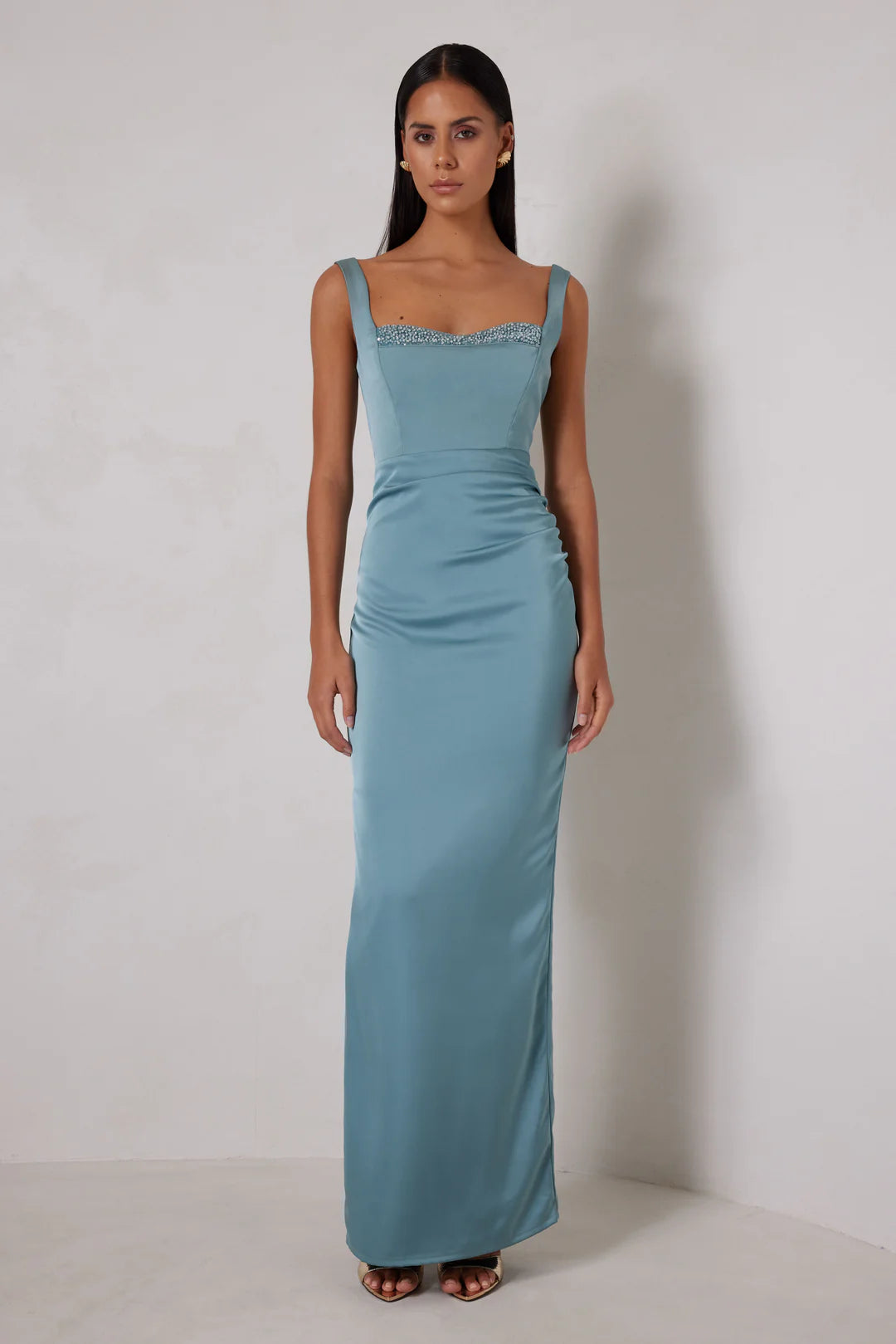 Joanna Dress Serine Teal - Elle Zeitoune