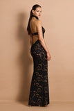 Delphine Lace Halter Gown - Nookie