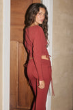 Zaro Batwing Ruched Long Sleeve Top - Runaway