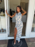 Wren Dress Blue Bloom - Elle Zeitoune
