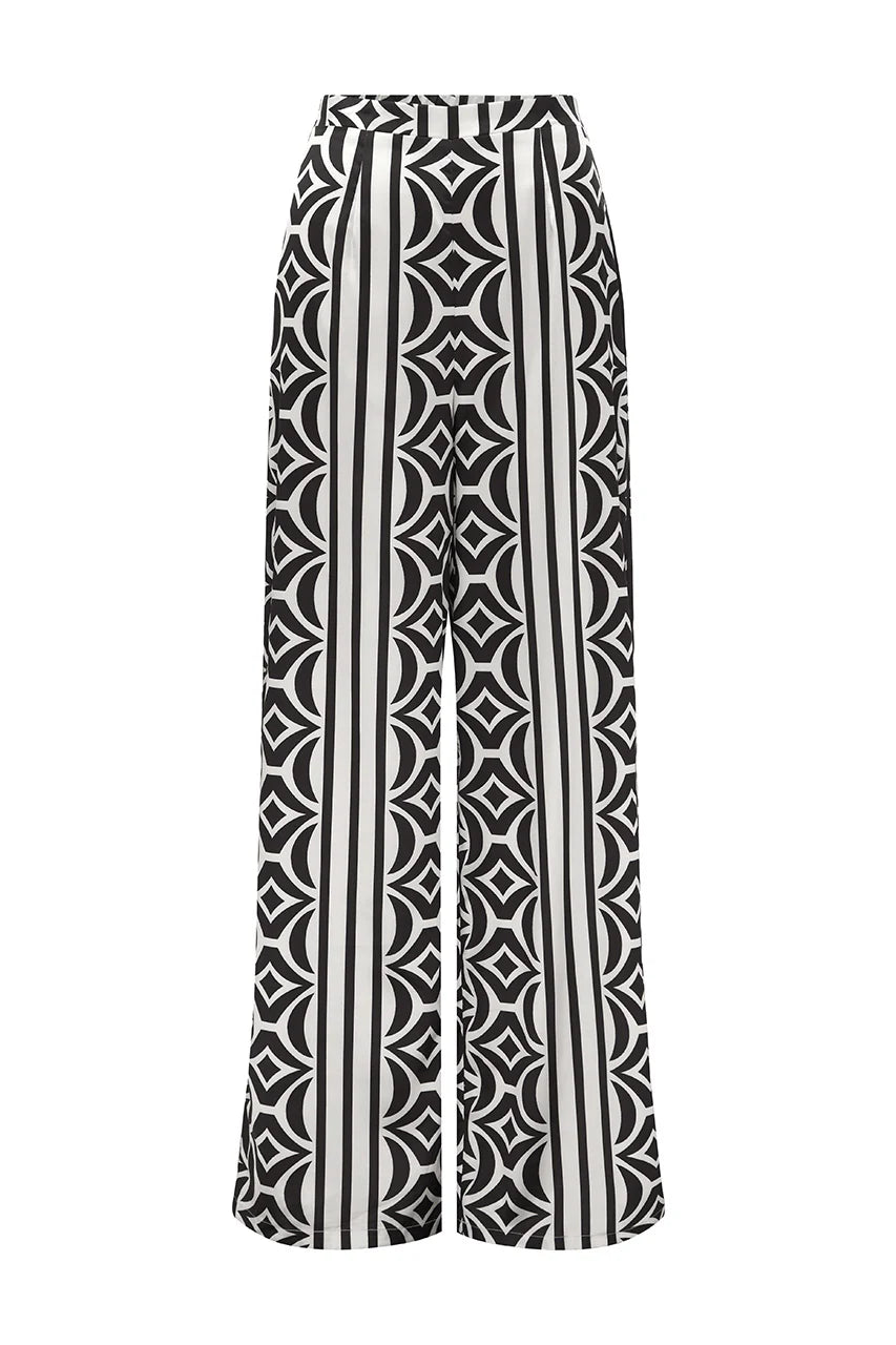 Milani Relaxed Satin Pants Alara Black - Runaway The Label