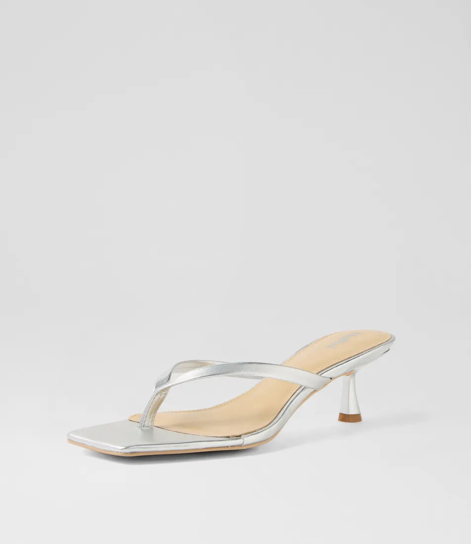 Tidbit Silver Leather Sandals - Mollini