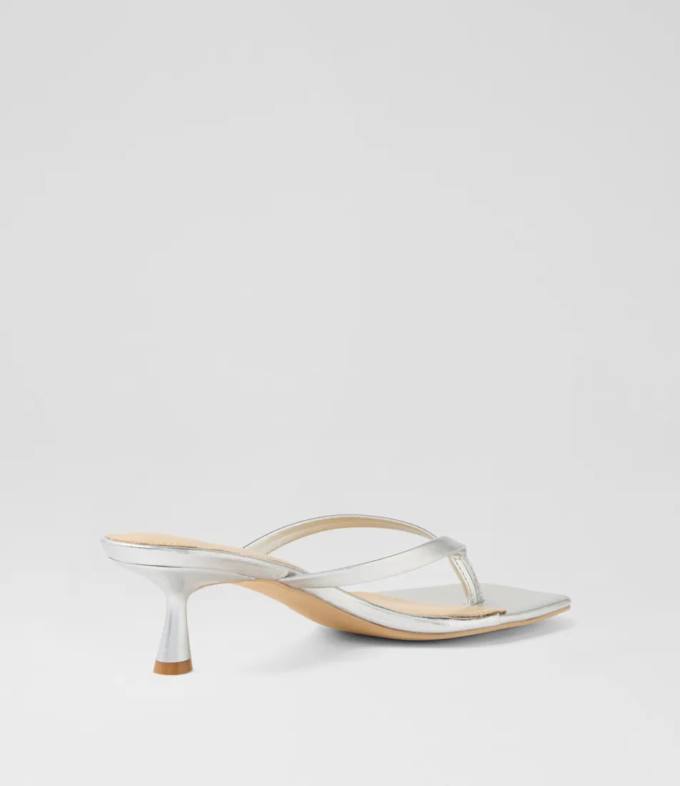 Tidbit Silver Leather Sandals - Mollini