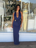 Portia Halter Maxi Navy - Nookie