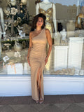 Heidi Gold Dress  - Elle Zeitoune