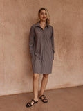 Mel Stripe Shirt Dress - Sass